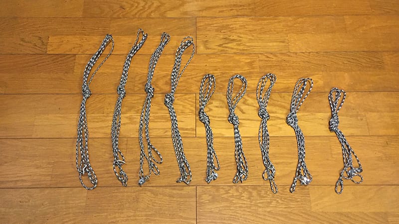 アトウッド・ロープ(ATWOOD ROPE MFG.)7Strand 550 パラコード 100フィート、自在金具と組み合わせて完成。